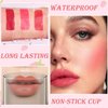 Yishifa 6 Colors Lip Tint Stain Mini Liquid Lipstick, Korean Lip Gloss Moisturizing Natural Velvet Lip Tint, Waterproof Longwear Liquid Blush & Lip Stain, Vivid Color Lip Tint Makeup