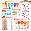 Christmas Stocking Stuffers Party Favors for Kids Christmas Stationery, 144pcs 24 Pack Christmas Goodie Bag Fillers Including Christmas Pencils, Wristbands, Stickers, Stamps and Erasers in Treat Bags