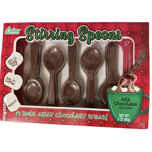 Chocolate Stirring Spoons Milk Chocolate Covered