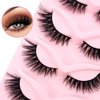 Cat-Eye Lashes Wispy Eyelashes 15mm Fox Eye Lashes Angel Wing Lashes Faux Mink False Eyelashes Natural Look 5 Pairs pack (B20)