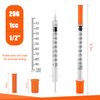 100PACK 1ml Syringes with 29Ga 1/2 Inch Needle, Individually Wrapped Lab Supplies (1CC 29G 1/2" 100PACK)
