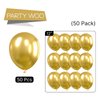 PartyWoo Metallic Gold Balloons, 50 pcs 12 Inch Gold Metallic Balloons, Gold Balloons for Balloon Garland or Balloon Arch as Party Decorations, Birthday Decorations, Baby Shower Decorations, Gold-G101