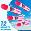 COSOOS Rocket Launcher for Kids, 12 Foam Rockets Toy & Sturdy Stomp Launch Pad, Adjustable 2in1 Air Rocket Set Shoots Up to 100 Ft, Fun Sport Outdoor Toys for Kid Boy Girl, Christmas Stocking Stuffer