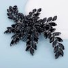Rumtock Black Rhinestones Hair Comb Women Girls Handmade Headpiece Hair Styling Jewelry
