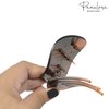Parcelona France Onde Celluloid Tortoise Shell Side Slidein Secure Grip Hair Updo Hinge Duck Hair Claw - 2 3/4 Inch