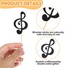 JJUNW 30Pcs Music Notes Cupcake Toppers, Music Notes Party Decorations, Black Glitter Musical Symbol Cupcake, for Rock Music Concert Theme Baby Shower Wedding Singer Birthday Party Supplies