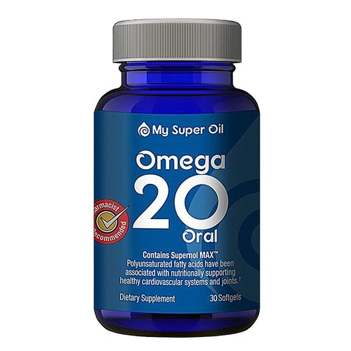 My Super Oil Omega 3 Burpless Fish Oil Supplement, 30 Soft gels, 300% More Effective than Omega 3 Fish Oil, Supports Healthy Cardiovascular System & Joint Health, Omega 20 Green Lipped Mussel Oil