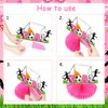 Soccer Birthday Party Decorations for Girls - 8pcs Soccer Honeycomb Centerpiece, Pink Soccer Birthday Party Table Decorations for Football Sports Themed Birthday Baby Shower Party Supplies