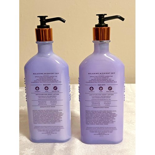 2 Aromatherapy Relaxing Midnight Sky Chamomile Patchouli bath Body Lotion 6.5 oz