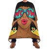 ALAZA African American Woman Pop Art Waterproof Barber Cape for Men Women Beard Shaving Bib Apron Professional Hair Cutting Cloth, 65 x 55 inch
