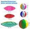 Pijaborg Beach Ball, Inflatable Beach Ball Bulk Durable and Thick Beach Balls for Pool Beach Outdoor Activities (6 Beach Balls of Various Sizes)