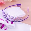 Formery "Birthday Girl" Sash & Purple Rhinestone Tiara Crowns Set for Women Girls Birthday Party Supplies Topper Decorations Crystal Hair Accessories