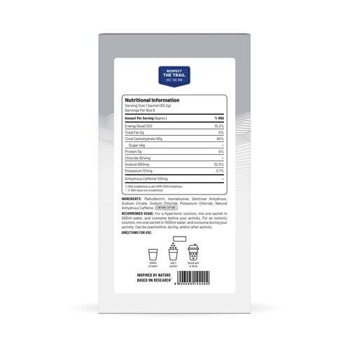 Unived Elite Drink Mix 320 | High Calorie Energy Drink | 2:1 Ratio & 80g Carbohydrates with 1705mg Essential Electrolytes | Endurance Athletes Sports Drink, Buzzing Naked (100mg Caffeine) 6 Pack
