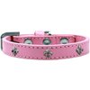 Mirage Pet Products 631-15 RD20 Fleur De Lis Widget Dog Collar, Size 20, Silver/Red