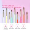 MAGIC ARMOR 9PCS Acrylic Nail Brush Set,Nail Art Brushes Set Nail Art Design Pen Painting Tools Fingernail Brush for Acrylic Powder Application Nail Extension 3D Carving Size 4/6/8/10/12/14/16/18/20