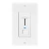 Maxxima Dimmer Electrical Light Switch - Featuring Blue Indicator Light, LED Compatible, 3-Way/Single Pole Use, 600 Watt Max, Dimmable Lamp and Lighting Control, Wall Plate Included - White