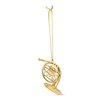 Broadway Gifts 2.8" Gold Brass French Horn Ornament Decoration