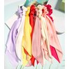 SUSULU Hair Scarf Scrunchies for Women Long Tail Bowknot Hair Elastic Ties Satin Ribbon Hair Bands Ponytail Holders Hair Accessories Pack of 16pcs Solid Colors