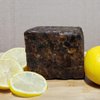 Aroma Depot Lemon Raw African Black Soap 8 oz. 100% Natural soap for Acne, Eczema, Psoriasis, Scar Removal Face And Body Wash. Handmade