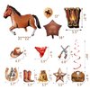 49Pcs Cowboy Party Decorations Included Wild West Yee Haw Banner Hanging Swilrs and Balloons Cowboy Birthday Hanging Decorations Western Classroom Decor for Boy Rodeo Party Decorations for Adults