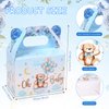 36 Pieces Bear Baby Shower Party Favor Boxes Cute Bear Treat Boxes Paper Candy Cookies Box Decoration for Baby Shower Party Supplies Gender Reveal Bear Themed Birthday Party Decor (Blue)