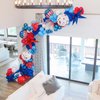 Red Blue White Balloons, 60 Pcs 12 Inches Red White Blue Balloons Set, Blue and Red Party Balloons for Boys Kids Birthday Shower Graduation Party Decorations