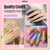 MEFA 46 Pcs Gel Nail Polish Kit, 42 Colors All Seasons Gel Polish Set Nude Macaron Colorful Starter Kit with Base Coat & Glitter/Glossy/Matte Top Coat Gel Nail Art Manicure DIY Salon Gifts for Girls