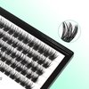 Bodermincer 120 Clusters 10mm+12mm/12mm+14mm/14mm+16mm Mixed Wide Cluster False Eyelash Individual Cluster EyeLashes Grafting Fake False Eyelashes Eyelash Extension (Black 12mm+14mm Mixed)