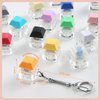 Yeetec 16 Pack Fidget Keyboard Keychain Toys, Finger Keyboard Fidget Toy, Keycap Fidget Keychain for Stress Relief, DIY Crafts, Party Supplies, 16 Colors