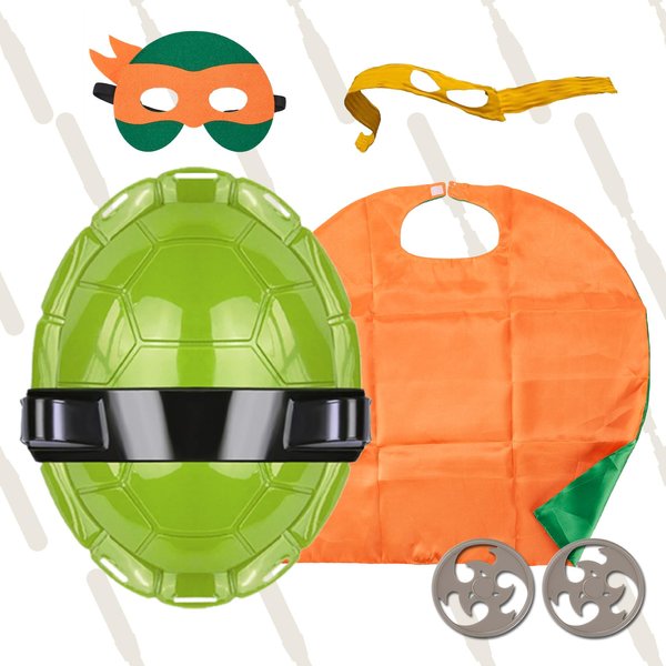 WondraFun Superhero Cape Kids Costume Anime Role Play Cosplay Toys Complete Set for Kids Superhero Dress Up Outfit for Boys and Girls Fun Party Halloween Dress Up (ORANGE)