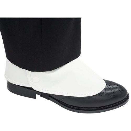 ZAWAGIIK Gangster Spats for Men Roaring 20s White 1920s Accessories Gangster Spats Shoes Covers