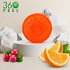 360Feel Cranberry Orange Loofah Bar Soap - Safe for Sensitive Skin - Luxury Handmade Soap - Natural & Unblocked Loofah Sponge - Exfoliate & Scrub - Removes Dead Skin - Vegan & Pure