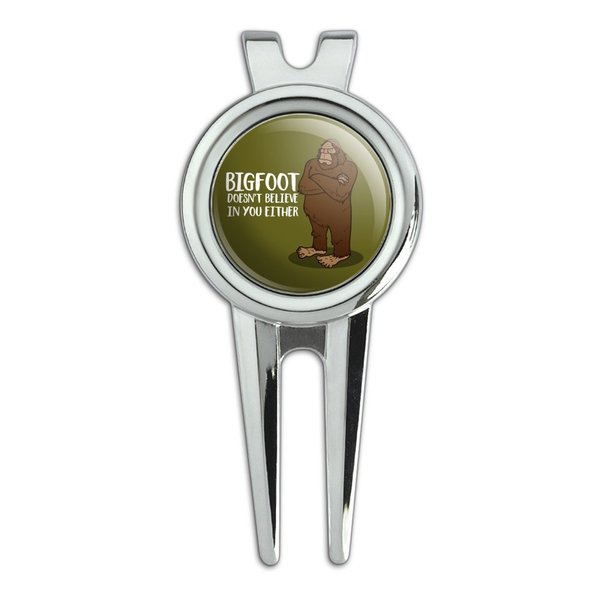 GRAPHICS & MORE Bigfoot Doesn't Believe in You Either Golf Divot Repair Tool and Ball Marker