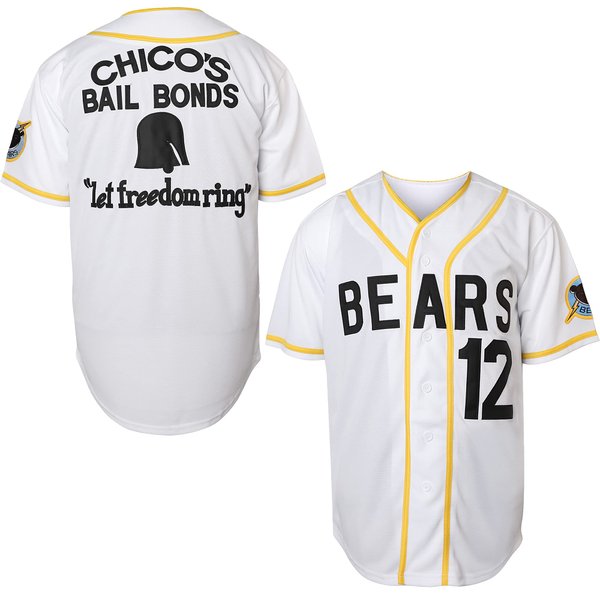 EETUG Bad News Bears Jersey #3 Kelly Leak #12 Tanner Boyle Stitched Movie 1976 Chico's Bail Bonds Baseball Jersey S-3XL (12 White, Medium)