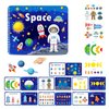 Preschool Montessori Toys for Toddlers, Space Busy Book Learning Toys for Kids Toddlers Preschool Learning Activities, Autism Sensory Educational Toys for Boys & Girls Christmas Birthday Gifts