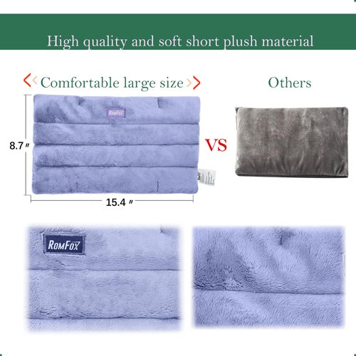 Romfox Microwavable Heating Pad for Pain Relief, Moist Heat for Cramps, Muscles, Joints, Back, Neck and Shoulders, Heat Compress Pillow, for Both Hot and Cold Therapy (Purple - Lavender Scented)