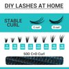 Lash Clusters DIY EyeLash Extension Kit 320PCS Individual, 0.07 C/D Curl 9-16MIX 50D Cluster Lashes Extension Kit with Applicator Lash Bond&Seal Glue Remover for Eyelash Extensions Beginners
