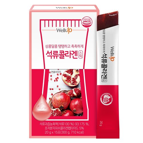 RAWEL Korea Beauty Pomegranate Collagen Jelly Stick (20g*15pack) / with Vitamin C and Arginine/gl...