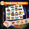 48 PCS Camping Party Favors 24PCS Tattoos Stickers 24PCS Slap Bracelets Wristbands Perfect for Themed Birthday Party Favors Baby Showers or Classroom Rewards Ideal Decor and Gifts for Girls and Boys