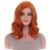 incohair Dark Orange Wig Side Part Short Curly Bob Wig Orange Synthetic for Cosplay Halloween Party or Daily Use