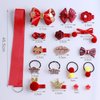 Starneey 18 Pcs Baby Hair Accessories Set Hair Clip Set Gift Box Cute Party Bowknot Flower Multi-Style Hairpin Ribbon for Little Girls Baby Toddler Kids-Red