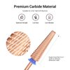 MelodySusie Super Long 5 in 1 Nail Drill Bits, 3/32'' Carbide Tungsten Bits, Suitable for Manicure Pedicure Cuticle Gel Polishing, Professional Advanced Bits, Rose Gold, Series Bit-X, Medium