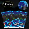 PHOGARY 3 Pack Video Game Tablecloth Blue Video Game Table Cover Geek Theme Birthday Party Decorations Supplies for Kids Player, 108 x 54 Inches