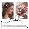 Unicra Bride Pearl Wedding Hair Comb Silver Bridal Side Comb Crystal Hair Accessorie for Women and Girls (Silver)