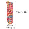 Rainbow Wool Spiral Hair Ties for Women No Damage Coil Hair Ties for Girls Hair Scrunchies Colorful Telephone Wire Hair Tie Elastic Hair Bands Ponytail Holders Telephone Line Hair Accessories, 2pcs