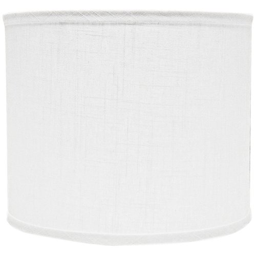 AHS Lighting SD1469-12WD Drum Lamp Shade with Washer Fitter, 12-Inches, White