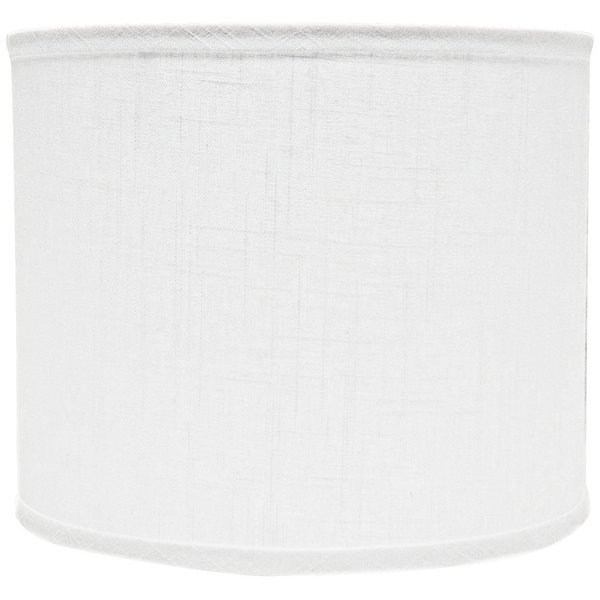 AHS Lighting SD1469-12WD Drum Lamp Shade with Washer Fitter, 12-Inches, White