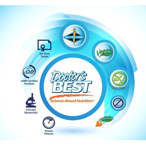 Doctor's Best 12-Hour Vitamin C 500mg with PureWay-C, Supports Immune System, Potent Antioxidant 60 Tablets