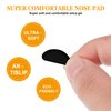 40 Pairs Eyeglass Nose Pads Silicone Soft Seft Adhesive Thin Anti-Slip Nosepads for Eyeglasses Glasses Sunglasses (Black 1mm)