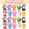 ArtCreativity Squeezy Animals with Pop Out Eyes, Set of 20, Fun Squeeze Stress Relief Toys for Kids, Fun Goodie Bag Fillers, Birthday Party Favors for Boys and Girls
